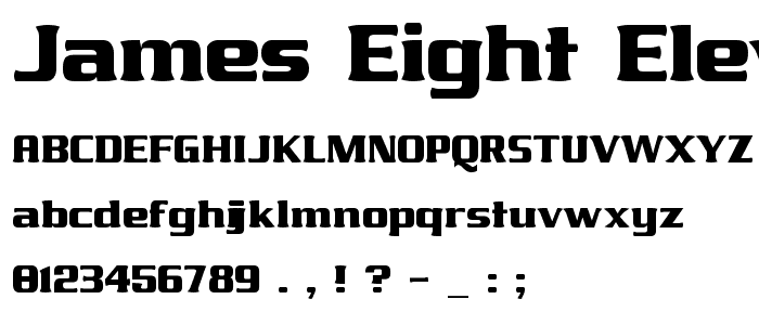 James Eight Eleven font